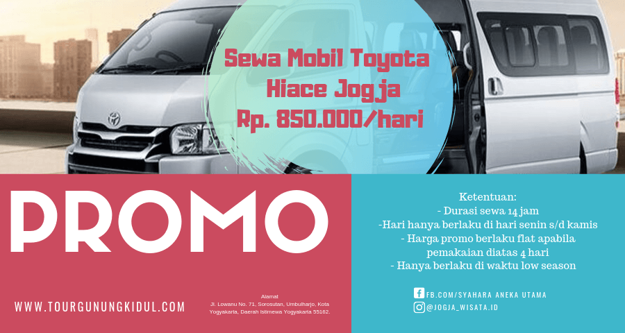 PROMO Sewa Hiace Jogja 850.000 /Day Fasilitas Lengkap dan Nyaman